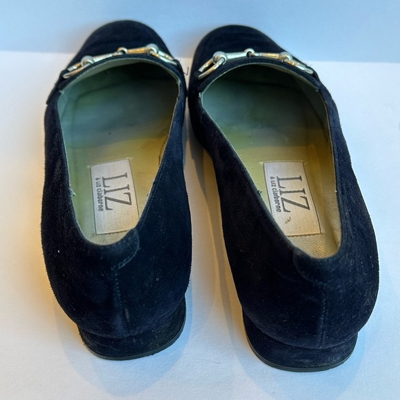 Vintage Liz Claiborne Navy Suede Classic Gold Horsebit Hardware Loafers  Sz 7M - Picture 7 of 9